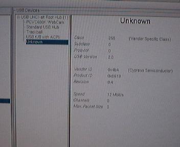 Image of KDE USB info panel showing device connected and enumerated